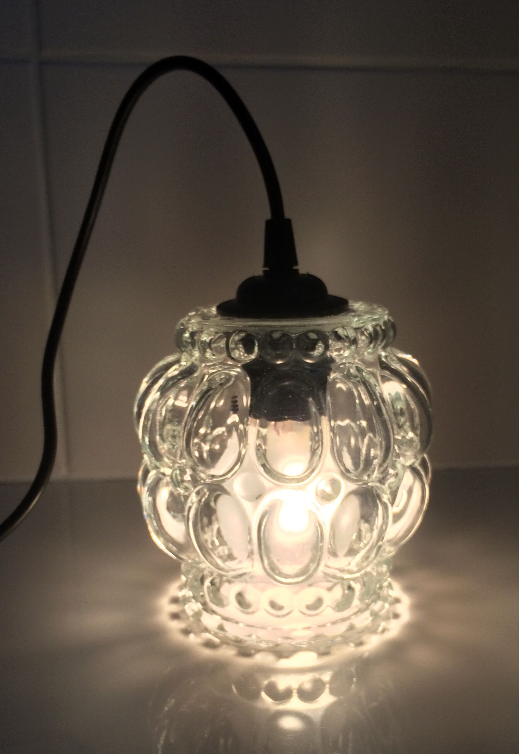 Bubbled glass hanging