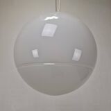 Italian Murano Glass Globe Chandelier with Brass Accents, 1970s