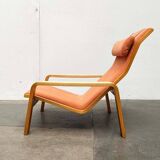 Mid-century modern Pulkka lounge chair by Ilmari Lappalainen for Asko, 1960s.