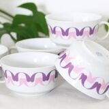 Ensemble de 6 tasses en porcelaine Alfoldi, vintage hongroises