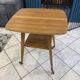 Table basse d’appoint scandinave en bois plateau pivotant vintage 50s