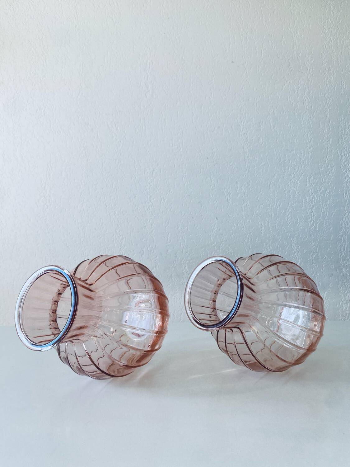 Pair of glass vases