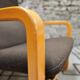 Lot Fauteuil et table Wilkhahn bois courbé 1980 vintage