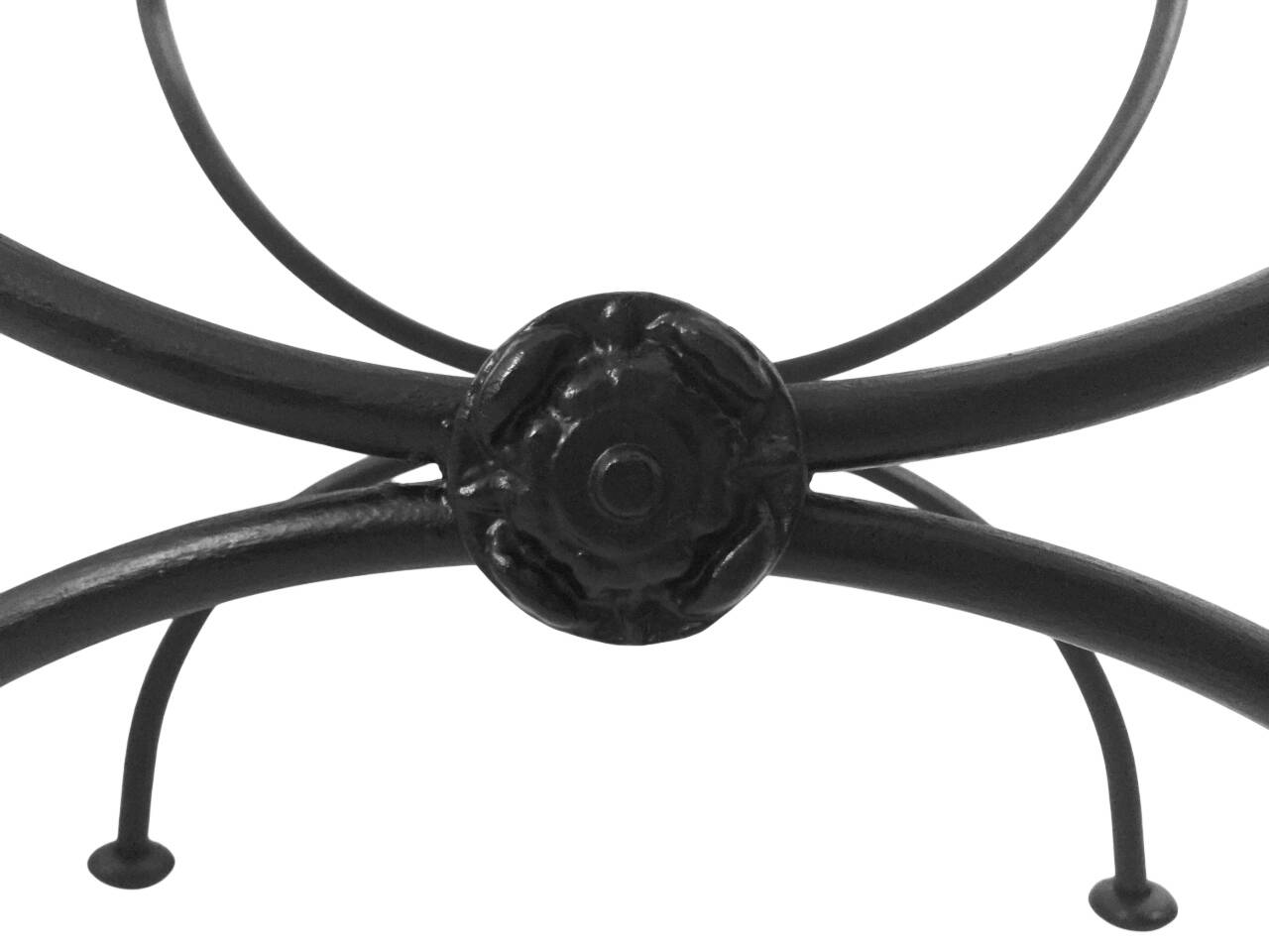 Pair of curule stools - Wrought iron - Vintage 20th century Excellent condition