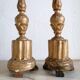 Pair of gold candlesticks with leaf