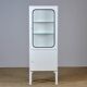 Armoire médicale vintage restaurée en fer et verre, 1970