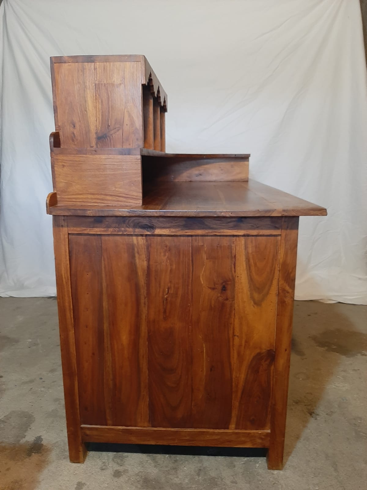 Subtle and neat solid rosewood desk