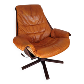 Vintage Göte Mobler 1960s swivel and reclining lounge chair