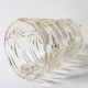 Mid-century Solid Heavy Clear Pattered Glass Flower Vase / Fidenza / Italy