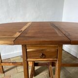 Folding table made of exotic wood
