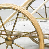 Midcentury vintage brass & steel trolley 'italian chique'