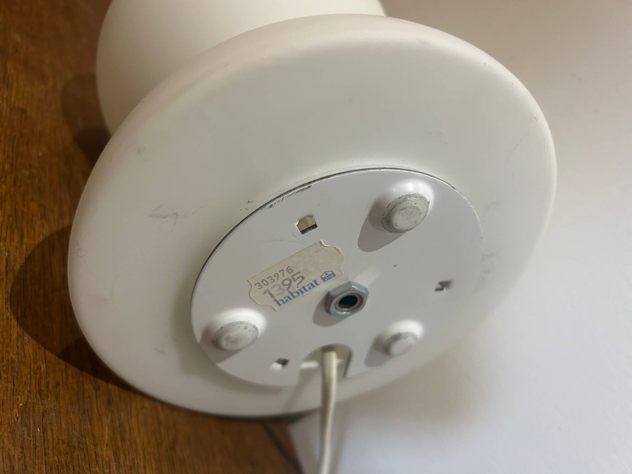 opal glass lamp Habitat 1980s/90s