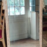 Old mirror wood decoration knot partition