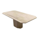 Large dining table in travertine, 1980s.