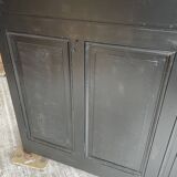 Enfilade de métier en chêne avec portes vitrées