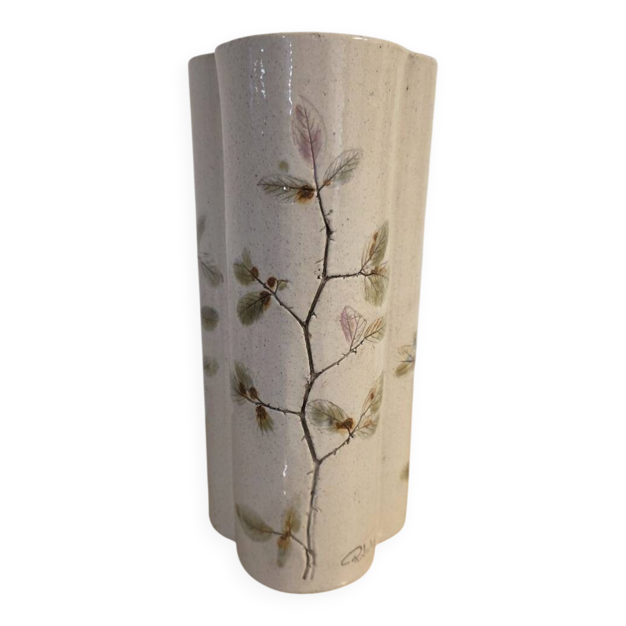 Large Trilobed Vase "Clover" Vallauris vintage - Raymonde Le Duc