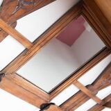 Antique French coat rack with mirror in art deco style circa 1930