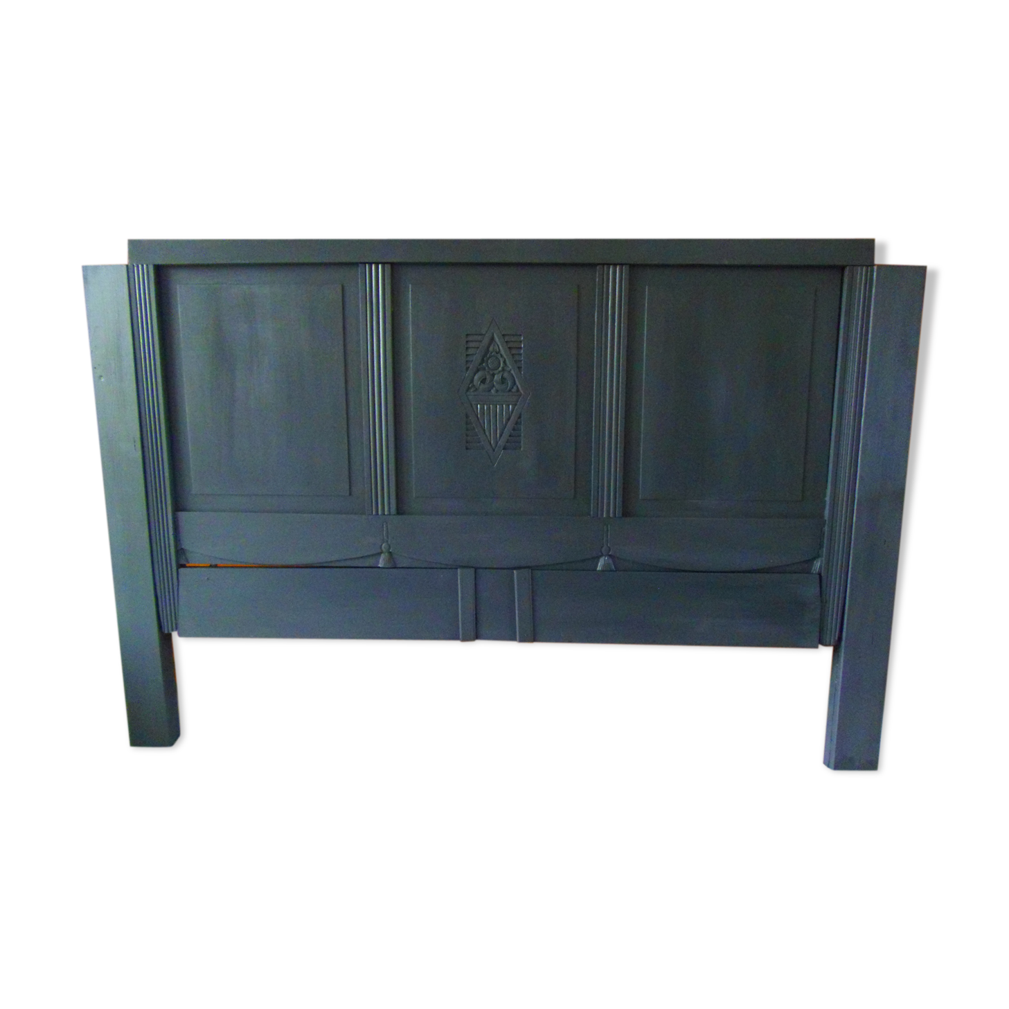 Tête de lit de 160 art déco gris ardoise