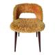 Authentic old vintage furry armchair in good condition