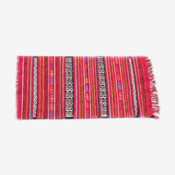 Kilim traditional handmade Berber red carpet 148x72cm