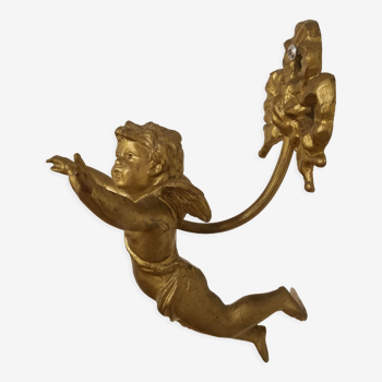 Hook in gilded bronze cherub or angelo