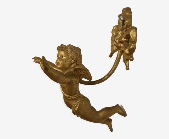 Patère en bronze doré chérubin ou angélo