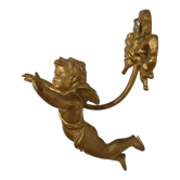 Hook in gilded bronze cherub or angelo