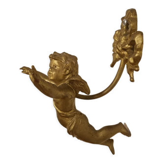 Hook in gilded bronze cherub or angelo
