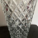 Chiseled crystal vase