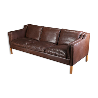 Scandinavian style leather sofa