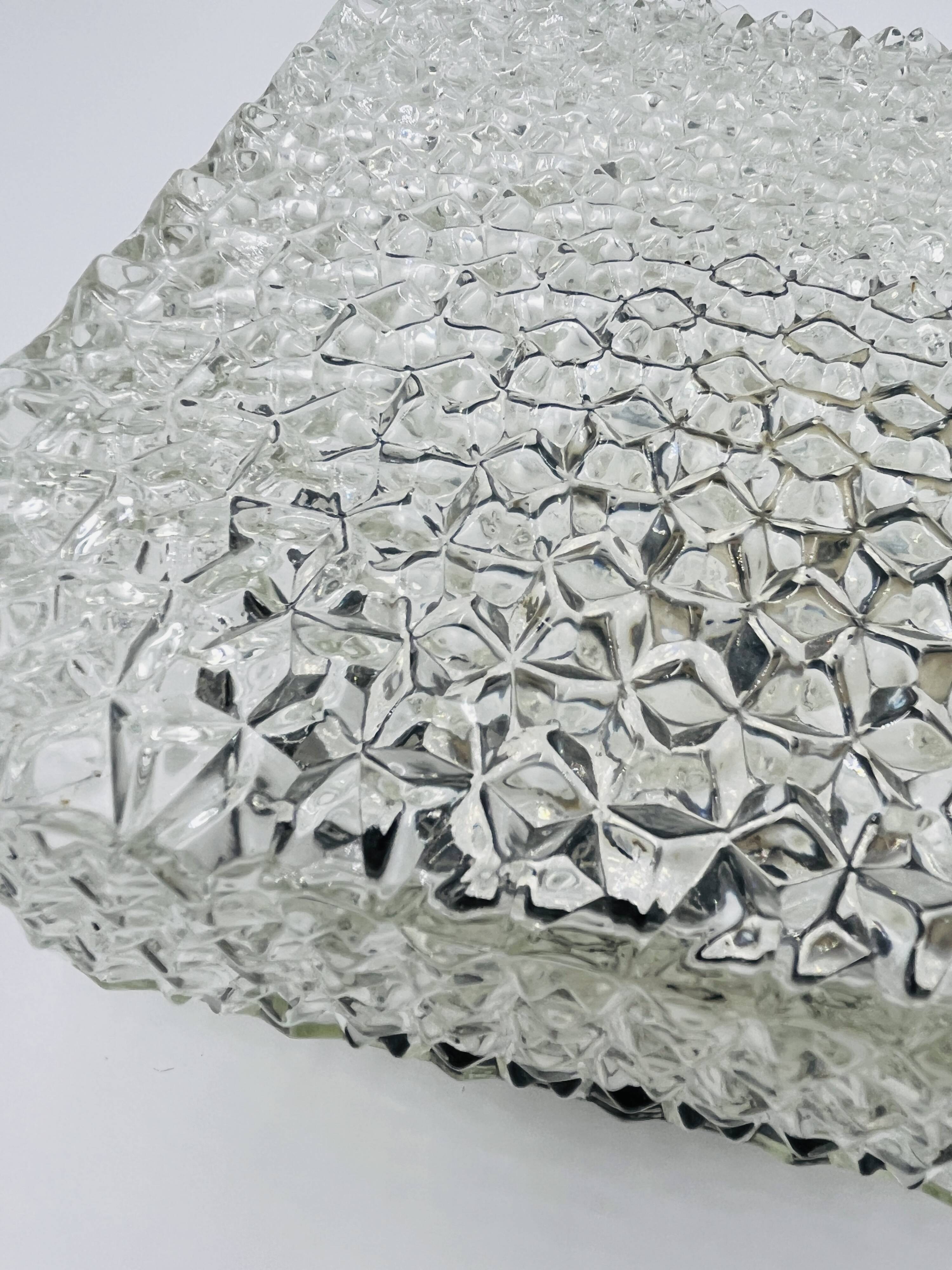 Square Ceiling Light RZB Bamberg Cut Glass Stars