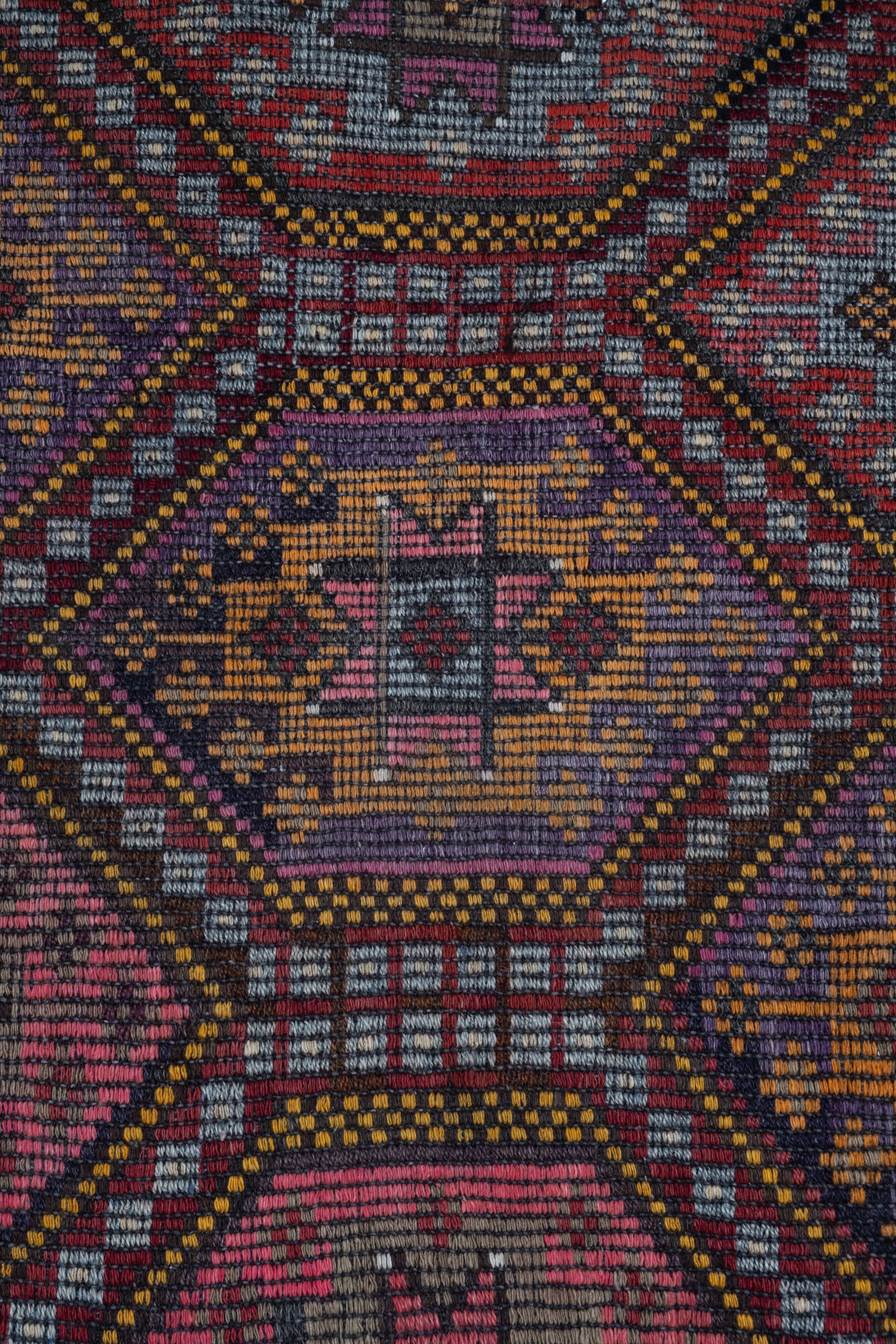 Hallway Kilim Runner Rug Vintage Handmade Cottage Decor Kitchen Rug 2'11" x 9'5"