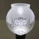 Tulipe globe verre gravé lampe suspension lustre applique