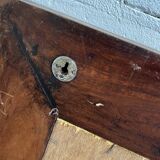 Set of 2 identical vintage wooden mirrors in Ib style