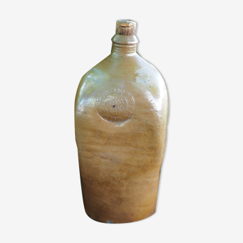 Ancienne bouteille d'eau minérale en grès au sel - eau de Bohème, République tchèque - fin 19èm