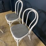 Ensemble de 4 chaises bistrot bois courbé type Thonet