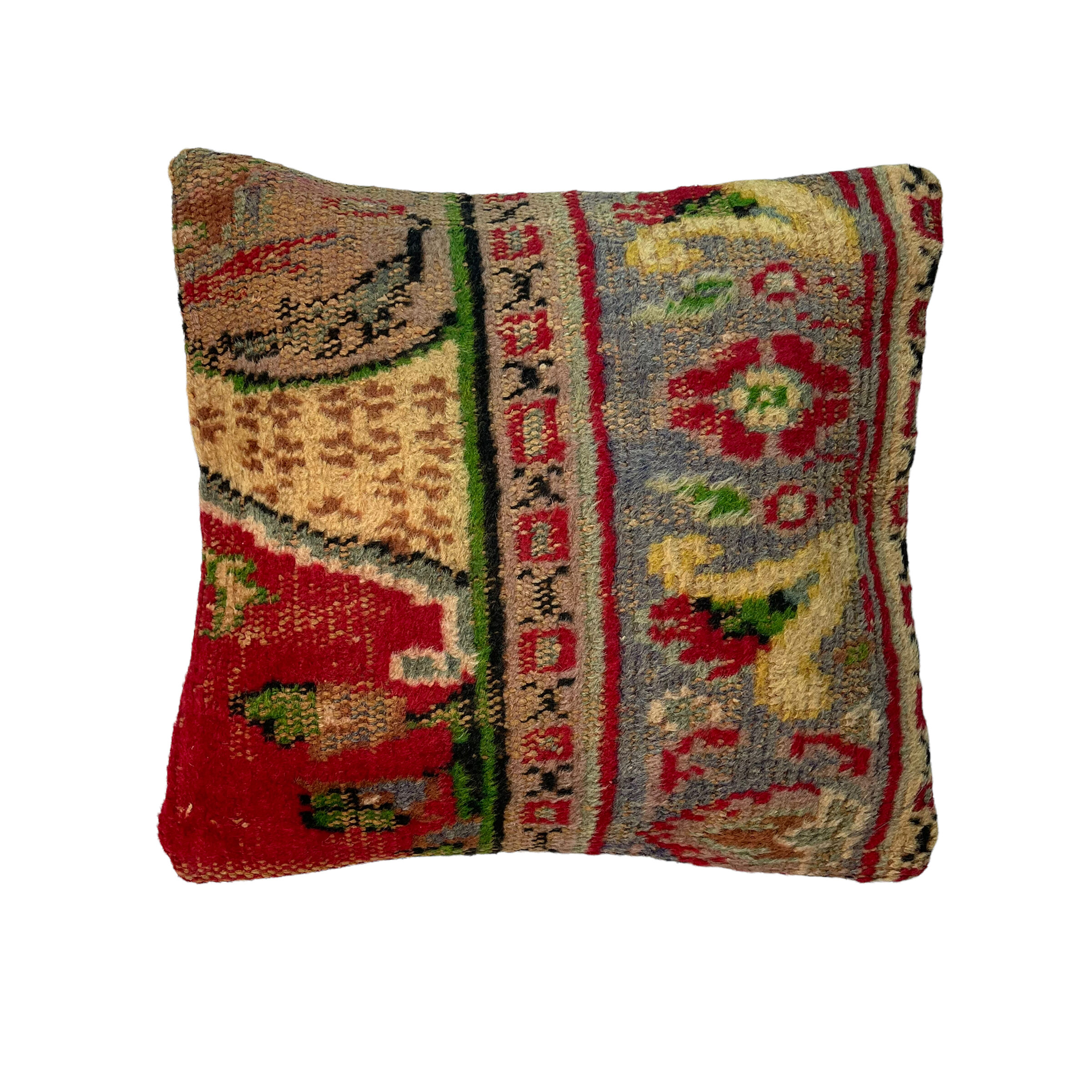vintage turkish rug cushion cover  45 x 45 cm