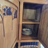 Buffet made of solid cherry wood, late Art Nouveau.