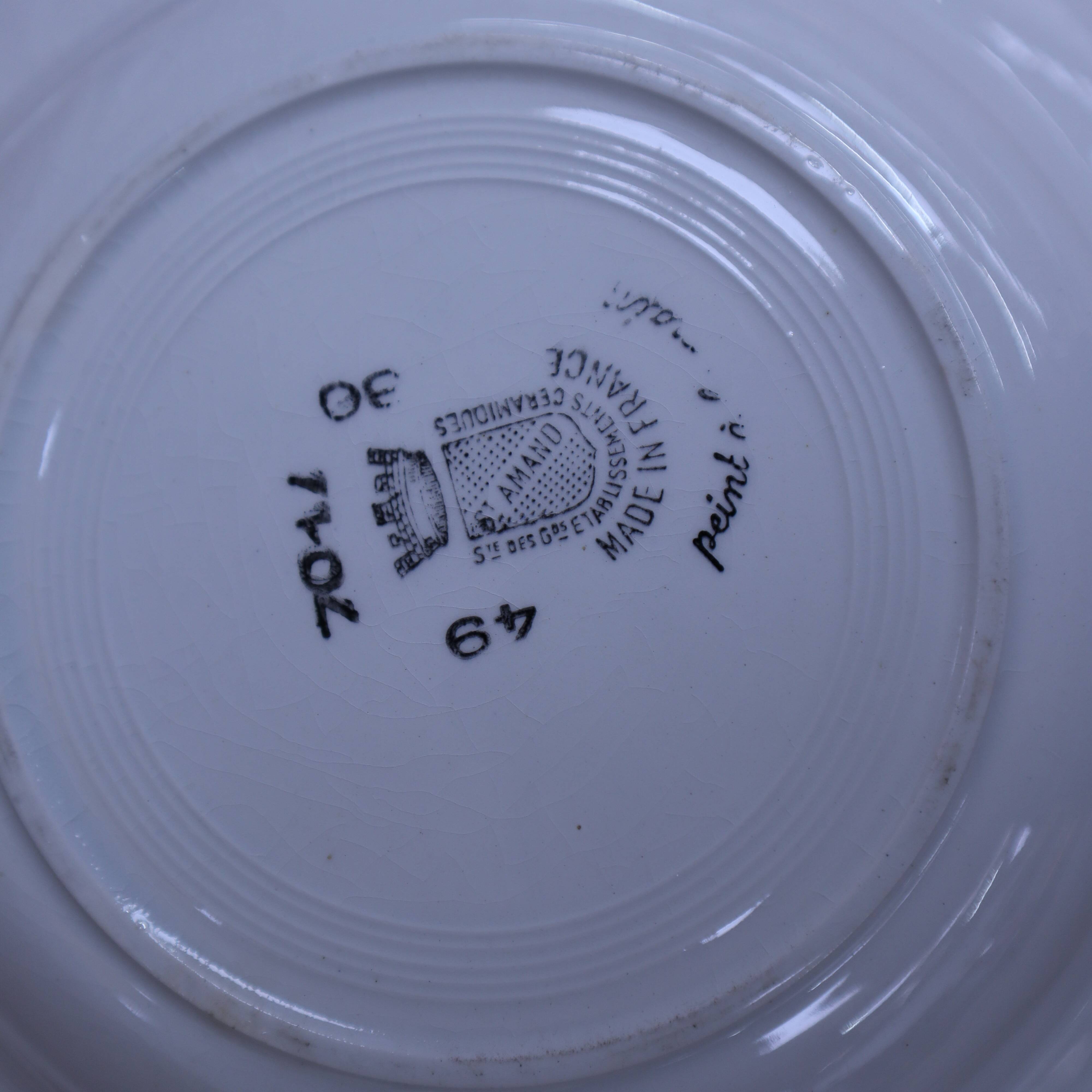 Set of 6 St Amand 7017 deep plates