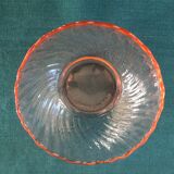 Series of 6 cups in pink glass France