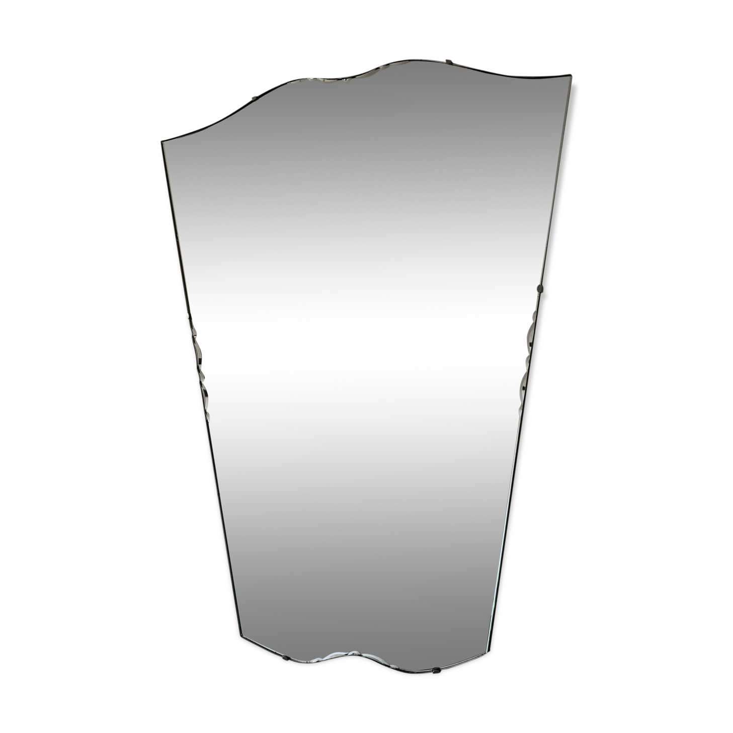 Large beveled mirror 73x55cm vintage 1940