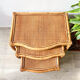 Vintage trundle tables in bamboo and rattan