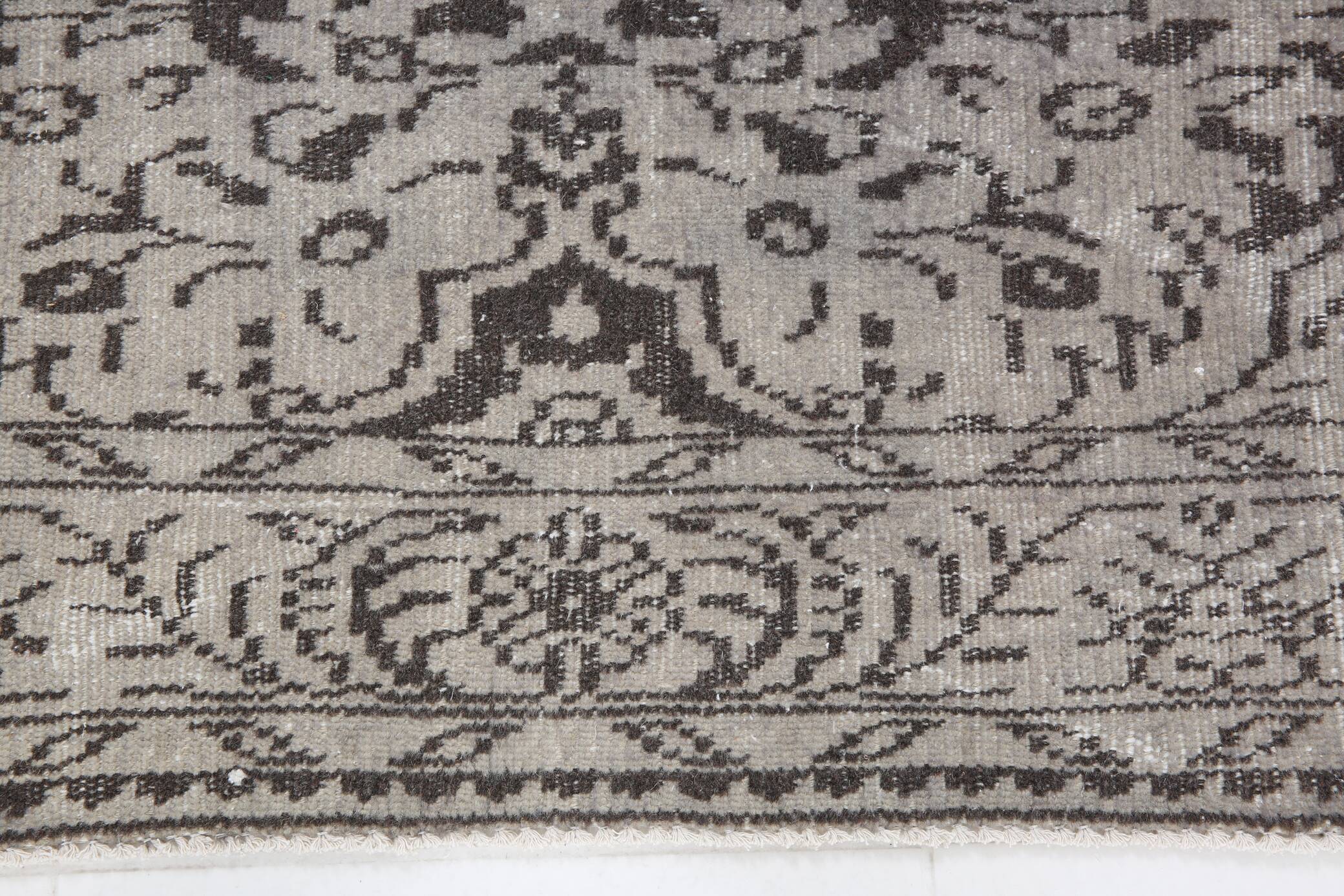 5x8 Shades Of Gray Black Oriental Vintage Turkish Rug, 150x250Cm SK 2874
