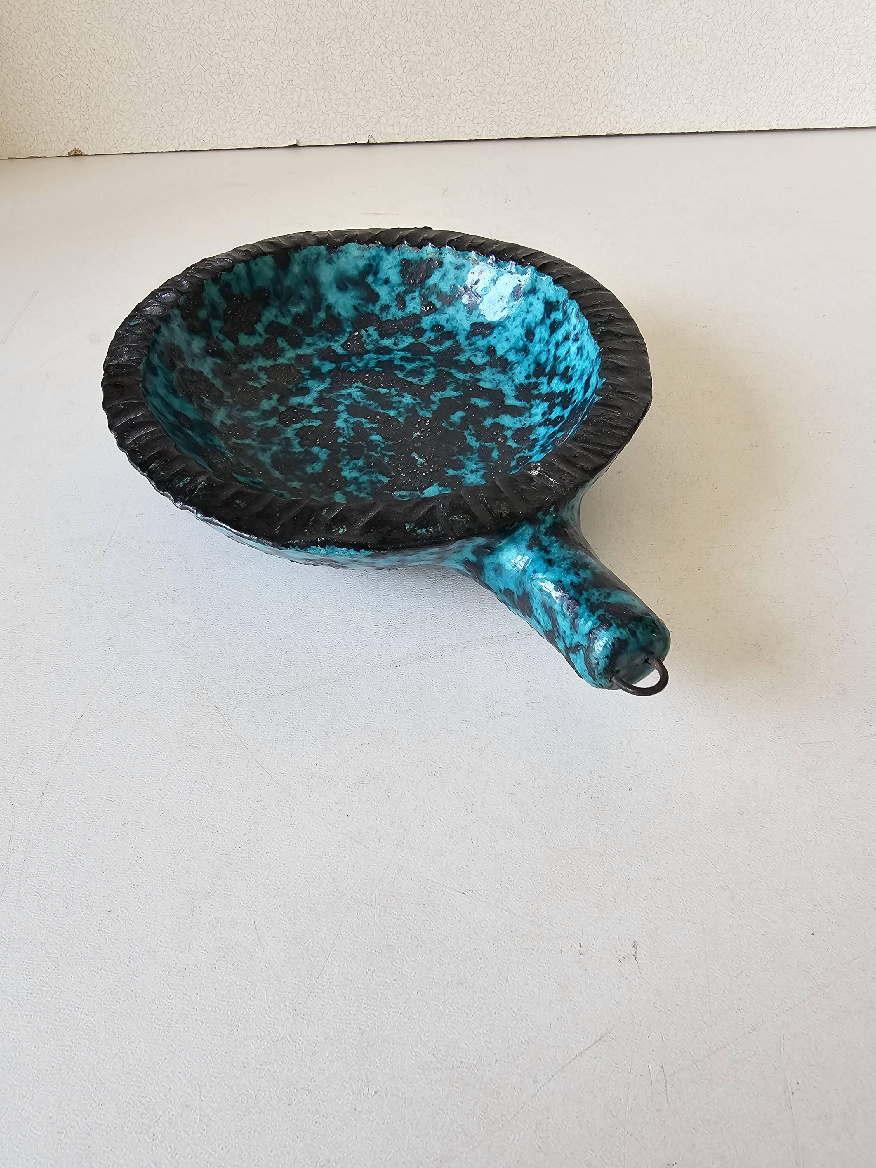 Ceramic enamelled bowl Signed Accolay - 60s