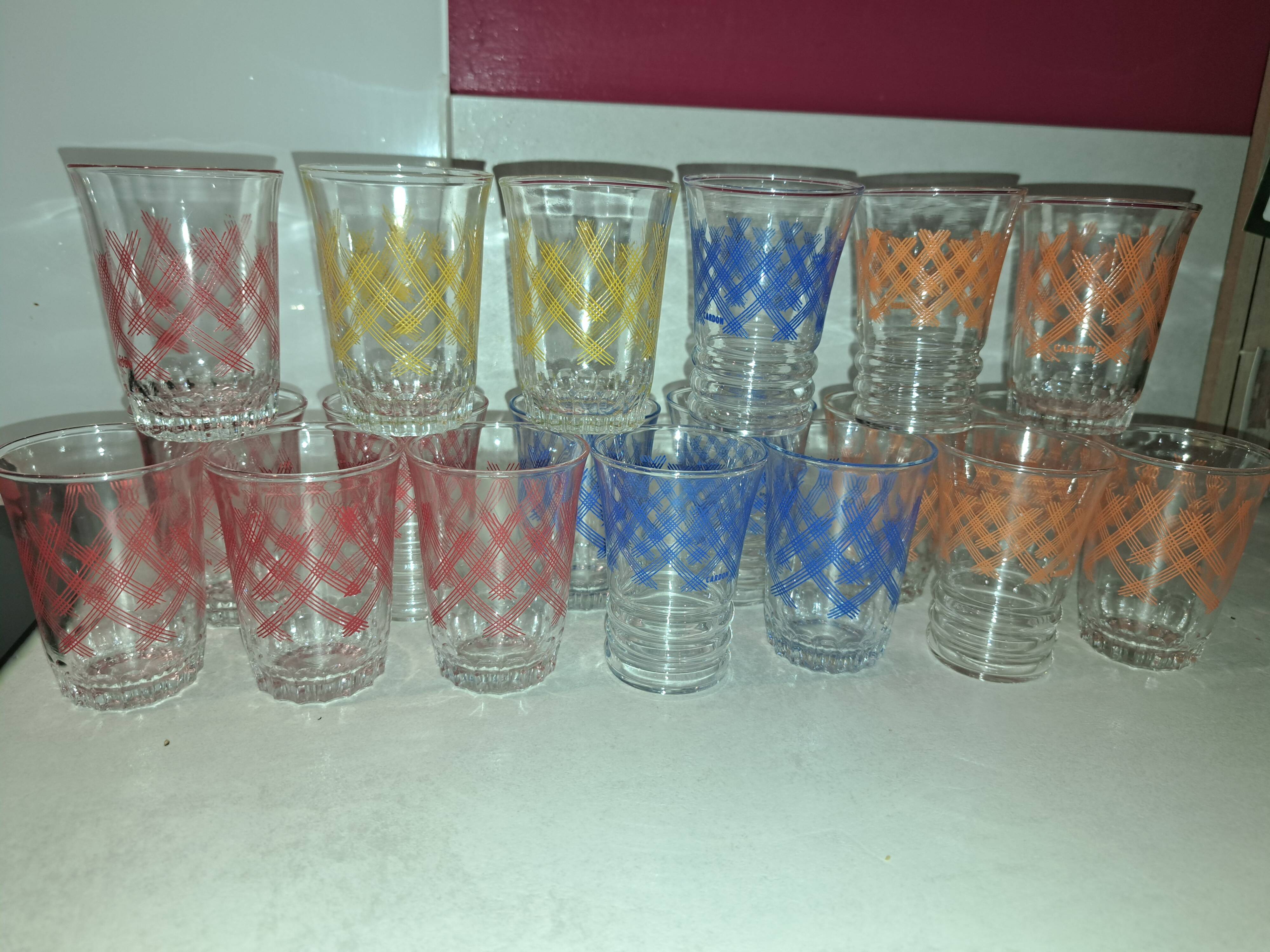 Lot de verres Cardon
