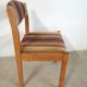 Set de 6 chaises vintage année 70 bois et velours