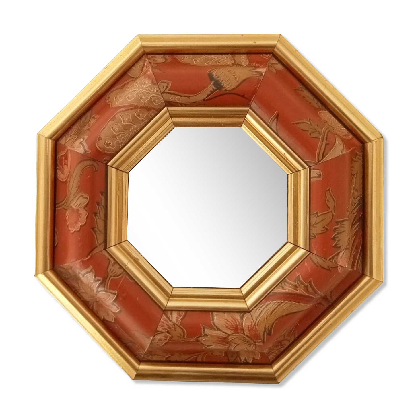 Octagonal vintage mirror 25.5* 25.5 cm.