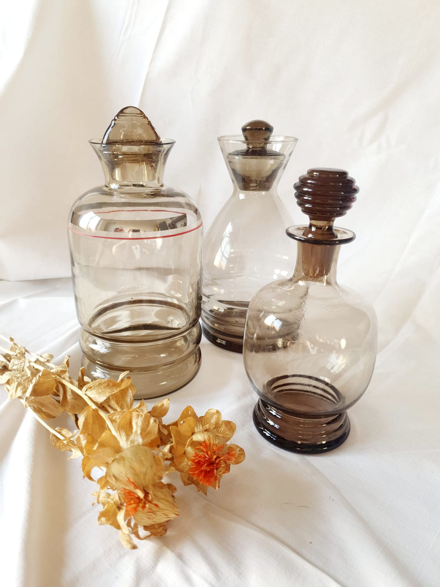 Amber art deco carafe 30s