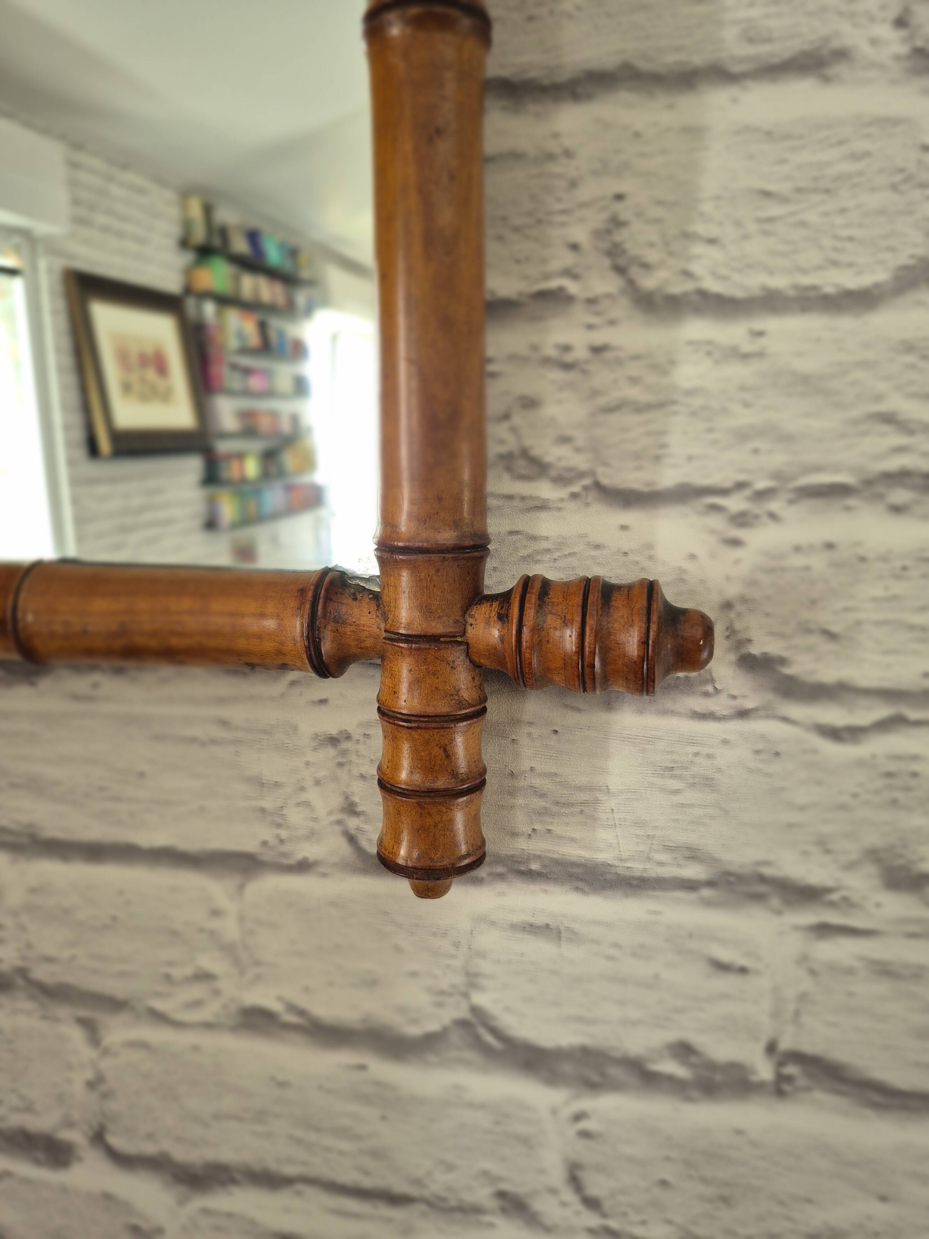 Vintage belle epoque bamboo mirror