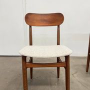 Set of 6 Scandinavian design chairs, ecru seats - price per piece